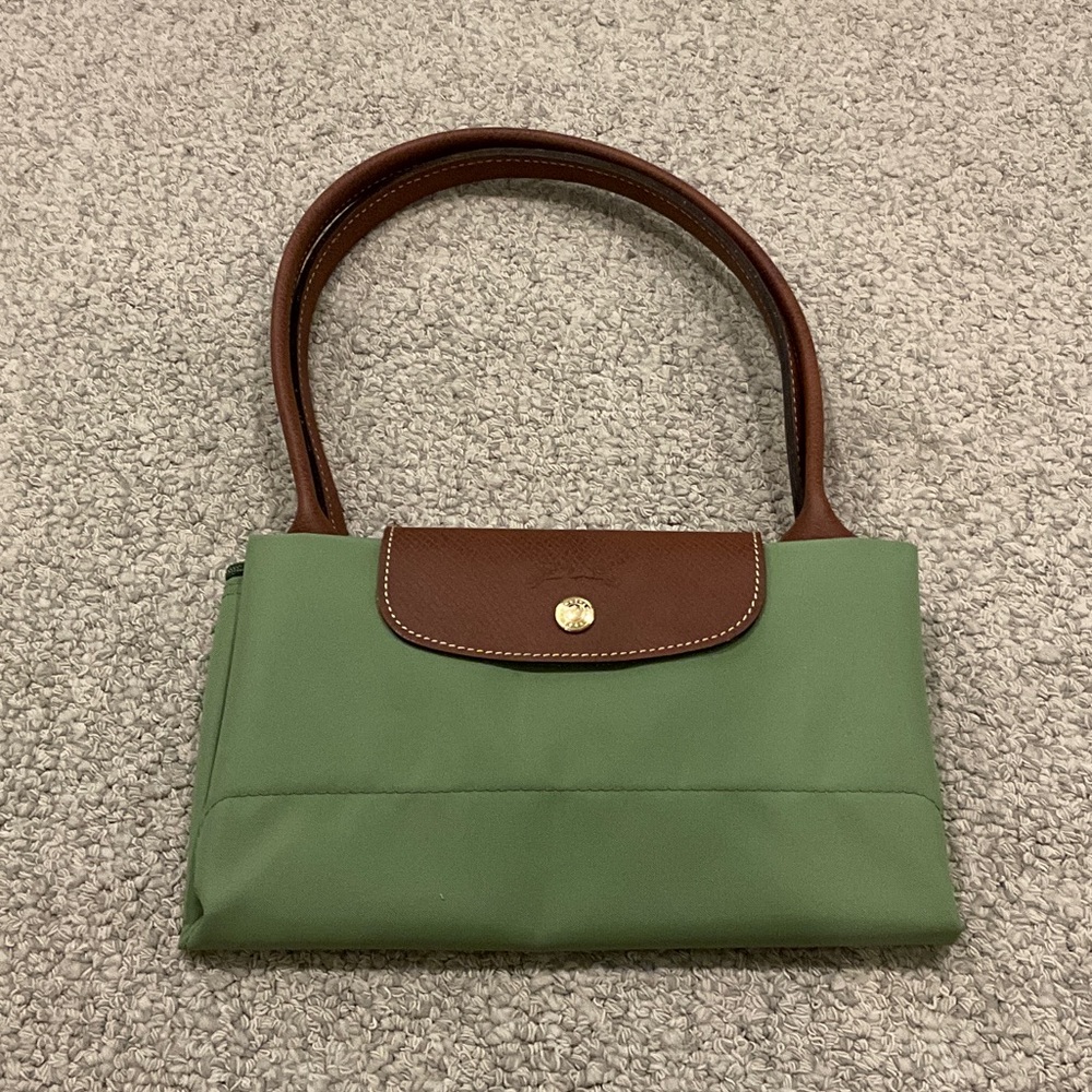 Longchamp Green and Brown Women's Bag